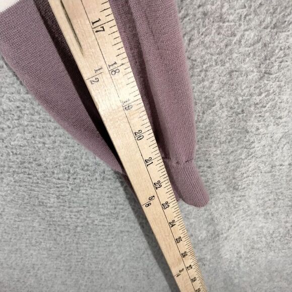 Ralph Lauren Sport Pullover Sweater Womens Size M Lavender White Striped V-Neck - Picture 5 of 11